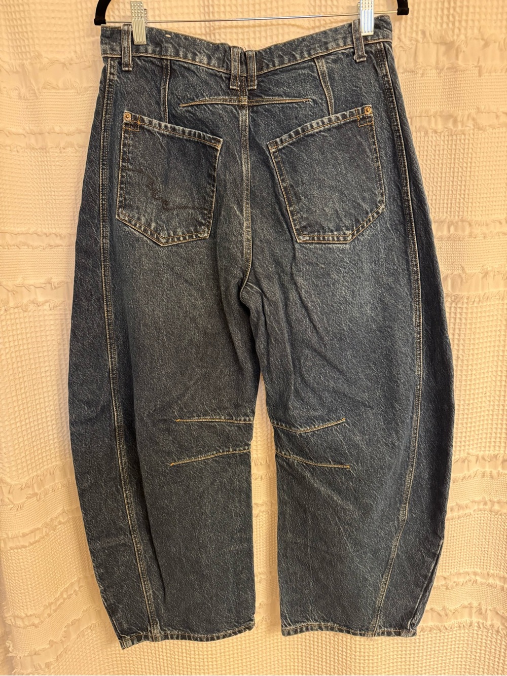 We The Free Good Luck Midrise Barrel Jean in deep end blue - Picture 5 of 9